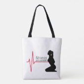 Fitnessmeisje Tote Bag (Achterkant)