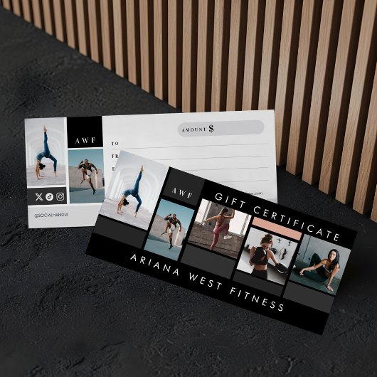 Fitnessmerk Fotocollage Cadeaubon