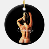 Fitnessmodel Tanlines Thunder_Cove Keramisch Ornament (Achterkant)