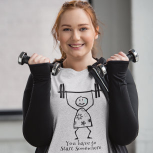 Fitnessmotivatie voor beginners t-shirt