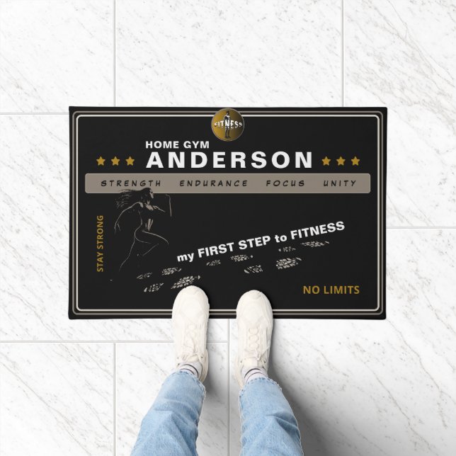 Fitnessmotivatie voor sportscholen en thuisstudio' deurmat (Binnen)