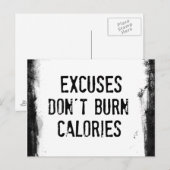 Fitnessofferte. Excuses branden niet Briefkaart (Voorkant / Achterkant)