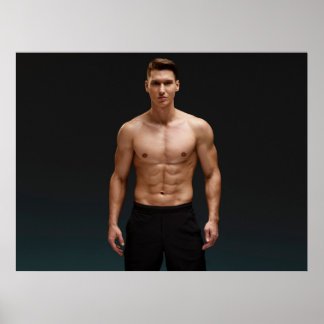 Fitnessposter van atletische man poster