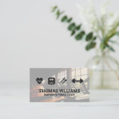 fitnessruimte | Pictogrammen uitwerken Visitekaartje (Staand voorkant)