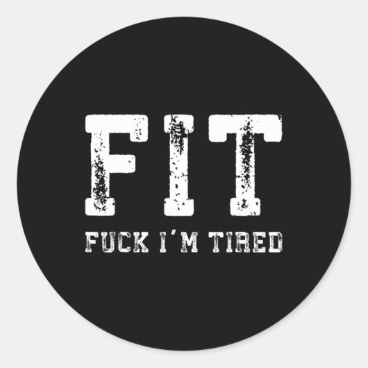fitnessruimte ronde sticker (Voorkant)