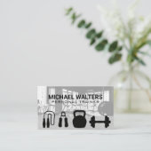 fitnessruimte | trainingsmateriaal visitekaartje (Staand voorkant)