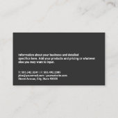 fitnessruimte | trainingsmateriaal visitekaartje (Achterkant)