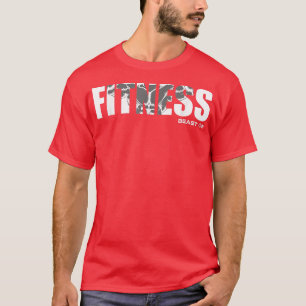 fitnessspieren slaan op fitness door gym t-shirt