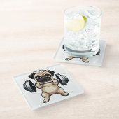 Fitnessstekker Glazen Onderzetter (Schuin)