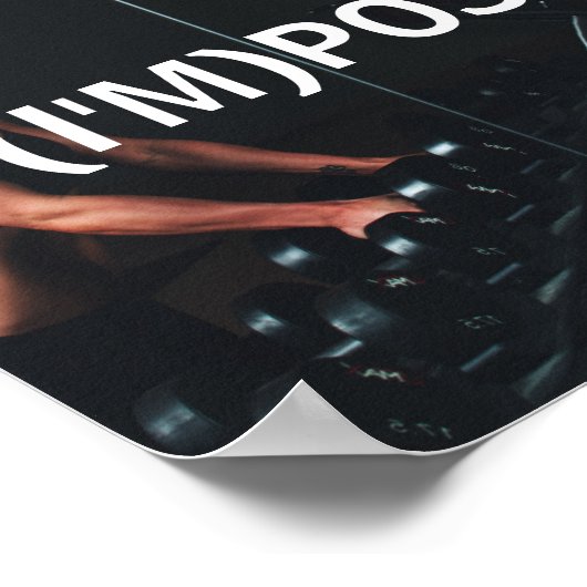 fitnessstudie motivatie inspiratie gym poster (Hoek)