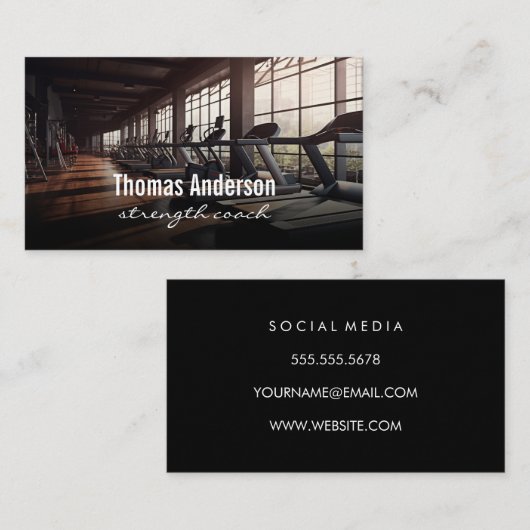 fitnesstrainer | loopband visitekaartje (Voorkant / Achterkant)