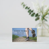 fitnesstrainer of jogging club visitekaartje (Staand voorkant)
