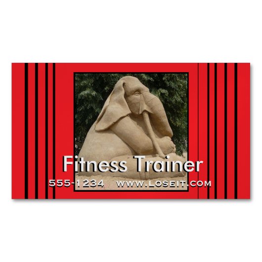 fitnesstrainer visitekaartje magneet (Voorkant)