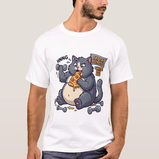 Fitnesstrimmer Vette Kat T-shirt (Voorkant)
