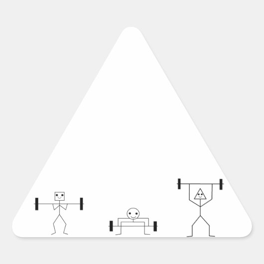 fitnessvormen sticker (Voorkant)