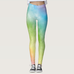 Fitnessvrouwen Gift Gym Waterverf Rainbow Sport Leggings