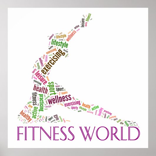 fitnesswereld poster (Voorkant)