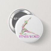 fitnesswereld ronde button 5,7 cm (Voorkant /achterkant)