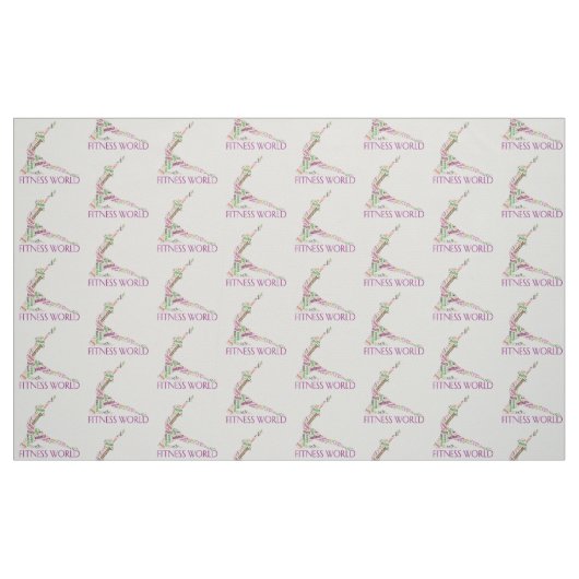 fitnesswereld stof (Fat Quarter)