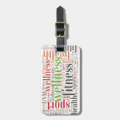 Fitnesswoorden Bagagelabel (Voorkant verticaal)