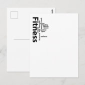 Fitnesswoorden Briefkaart (Voorkant / Achterkant)