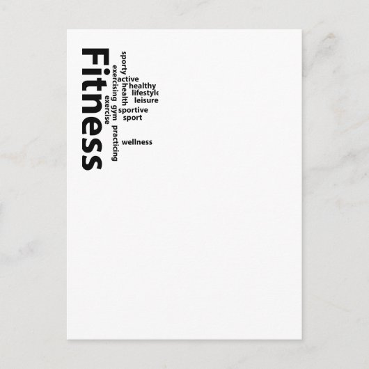 Fitnesswoorden Briefkaart (Voorkant)