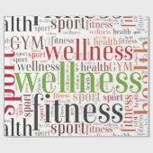 Fitnesswoorden Cadeaupapier (Vlak)
