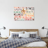 Fitnesswoorden Canvas Afdruk (Insitu (Slaapkamer))