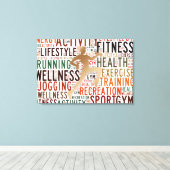 Fitnesswoorden Canvas Afdruk (Insitu (Houten vloer))