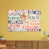 Fitnesswoorden Canvas Afdruk (Insitu (Woonkamer))