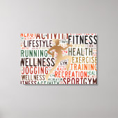 Fitnesswoorden Canvas Afdruk (Voorkant)