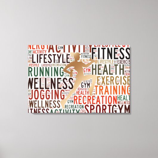 Fitnesswoorden Canvas Afdruk (Voorkant)
