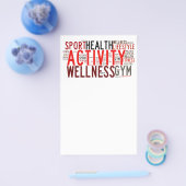 Fitnesswoorden Flyer (Enkel)