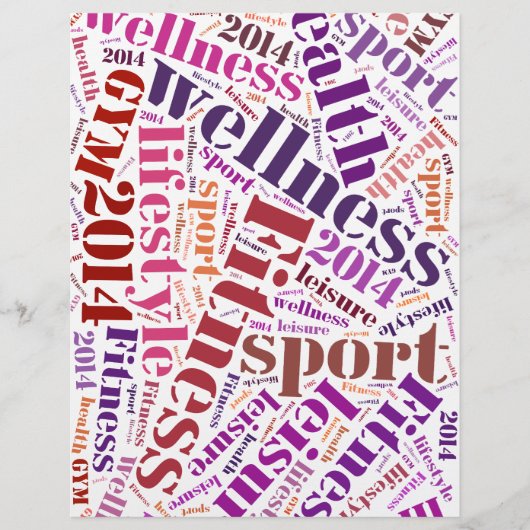 Fitnesswoorden Flyer (Voorkant)