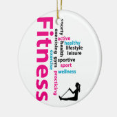 Fitnesswoorden Keramisch Ornament (Links)