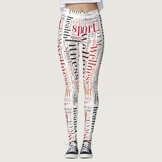 Fitnesswoorden Leggings (Voorkant)