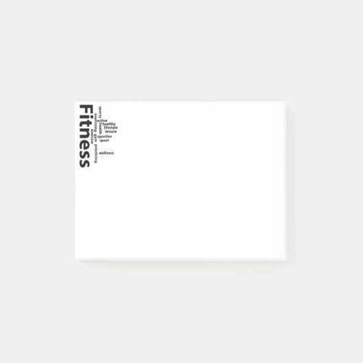 Fitnesswoorden Post-it® Notes (Voorkant)