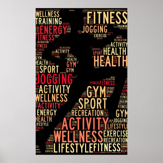 Fitnesswoorden Poster (Voorkant)