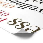 Fitnesswoorden Poster (Hoek)