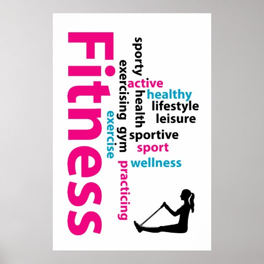 Fitnesswoorden Poster (Voorkant)