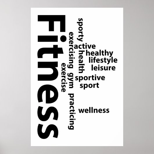 Fitnesswoorden Poster (Voorkant)