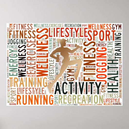 Fitnesswoorden Poster (Voorkant)