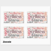 Fitnesswoorden Rechthoekige Sticker (Vel)