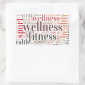 Fitnesswoorden Rechthoekige Sticker (Tas)