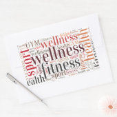 Fitnesswoorden Rechthoekige Sticker (Envelop)