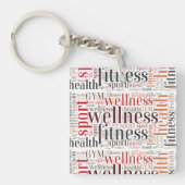 Fitnesswoorden Sleutelhanger (Voorkant)