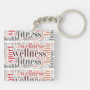 Fitnesswoorden Sleutelhanger
