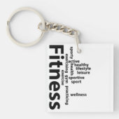 Fitnesswoorden Sleutelhanger (Voorkant)