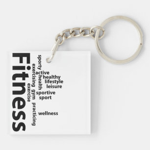 Fitnesswoorden Sleutelhanger