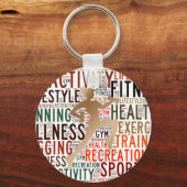 Fitnesswoorden Sleutelhanger (Voorkant)